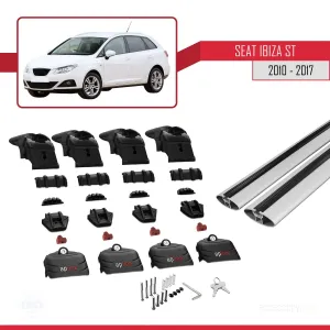 Seat Ibiza ST 2010-2017 Arası ile uyumlu ACE-2 Ara Atkı Tavan Barı GRİ thumb 5