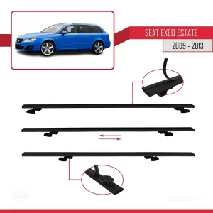 Seat Exeo 3R9 2009-2013 Arası ile uyumlu Basic Model Ara Atkı Tavan Barı SİYAH 3 ADET thumb 5