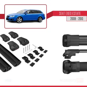Seat Exeo 3R9 2009-2013 Arası ile uyumlu ACE-1 Ara Atkı Tavan Barı SİYAH thumb 5