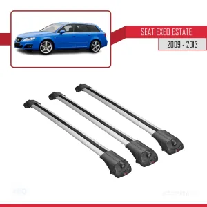 Seat Exeo 3R9 2009-2013 Arası ile uyumlu ACE-1 Ara Atkı Tavan Barı GRİ 3 ADET BAR thumb 3