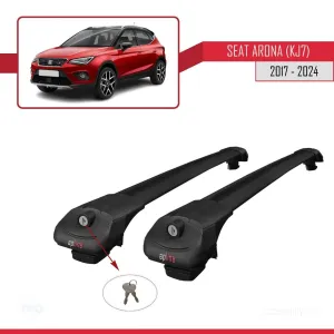 Seat Arona (KJ7) 2017 ve Sonrası ile uyumlu ACE-1 Ara Atkı Tavan Barı SİYAH thumb 4