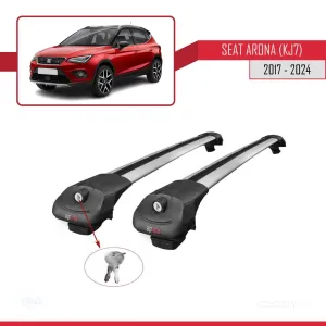 Seat Arona (KJ7) 2017 ve Sonrası ile uyumlu ACE-1 Ara Atkı Tavan Barı GRİ thumb 4
