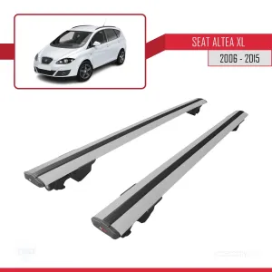 Seat Altea XL 2006-2015 Arası ile uyumlu HOOK Model Anahtar Kilitli Ara Atkı Tavan Barı GRİ thumb 4