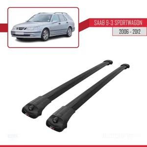 Saab 9-3 Sportwagon 2006-2012 Arası ile uyumlu ACE-1 Ara Atkı Tavan Barı SİYAH thumb 3