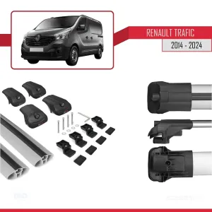 Renault Trafic 2014 ve Sonrası ile uyumlu ACE-1 Ara Atkı Tavan Barı GRİ thumb 5