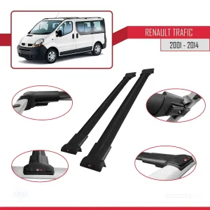 Renault Trafic 2001-2014 Arası ile uyumlu FLY Model Ara Atkı Tavan Barı SİYAH thumb 5