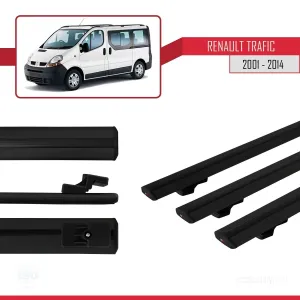 Renault Trafic 2001-2014 Arası ile uyumlu Basic Model Ara Atkı Tavan Barı SİYAH 3 ADET thumb 3