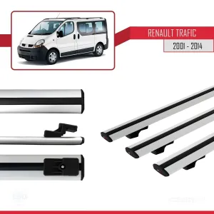 Renault Trafic 2001-2014 Arası ile uyumlu Basic Model Ara Atkı Tavan Barı GRİ 3 ADET thumb 3