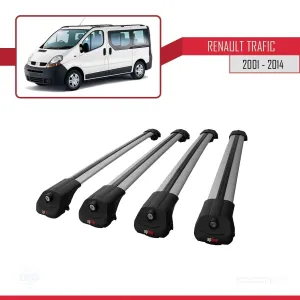Renault Trafic 2001-2014 Arası ile uyumlu ACE-1 Ara Atkı Tavan Barı GRİ 4 ADET BAR thumb 4