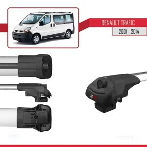 Renault Trafic 2001-2014 Arası ile uyumlu ACE-1 Ara Atkı Tavan Barı GRİ 4 ADET BAR thumb 5