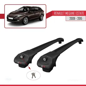 Renault Megane SW 2009-2015 Arası ile uyumlu ACE-1 Ara Atkı Tavan Barı SİYAH thumb 4