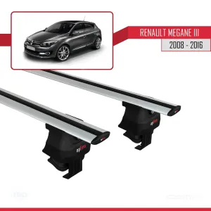 Renault Megane III 2008-2016 Arası ile uyumlu ACE-4 Ara Atkı Tavan Barı GRİ thumb 2
