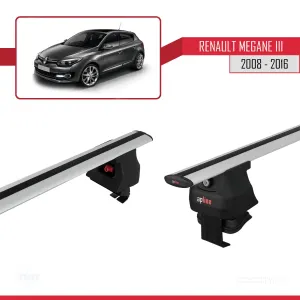 Renault Megane III 2008-2016 Arası ile uyumlu ACE-4 Ara Atkı Tavan Barı GRİ thumb 3