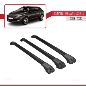 Renault Megane GRANDTOUR 2009-2015 Arası ile uyumlu ACE-1 Ara Atkı Tavan Barı SİYAH 3 ADET BAR thumb 3
