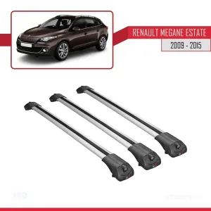 Renault Megane GRANDTOUR 2009-2015 Arası ile uyumlu ACE-1 Ara Atkı Tavan Barı GRİ 3 ADET BAR thumb 3