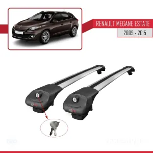 Renault Megane GRANDTOUR 2009-2015 Arası ile uyumlu ACE-1 Ara Atkı Tavan Barı GRİ thumb 4