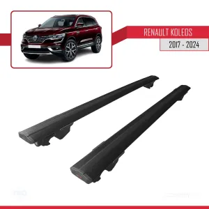 Renault Koleos 2017 ve Sonrası ile uyumlu HOOK Model Anahtar Kilitli Ara Atkı Tavan Barı SİYAH thumb 4