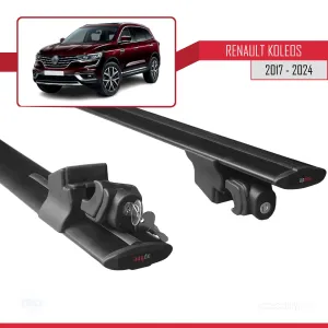 Renault Koleos 2017 ve Sonrası ile uyumlu HOOK Model Anahtar Kilitli Ara Atkı Tavan Barı SİYAH thumb 5