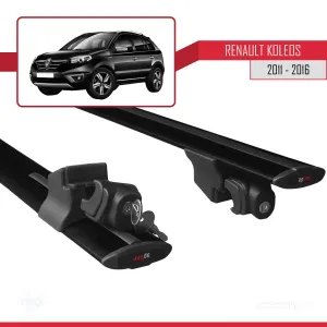 Renault Koleos 2011-2016 Arası ile uyumlu HOOK Model Anahtar Kilitli Ara Atkı Tavan Barı SİYAH thumb 5