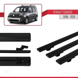 Renault Kangoo 2008-2020 Arası ile uyumlu Basic Model Ara Atkı Tavan Barı SİYAH 3 ADET thumb 3