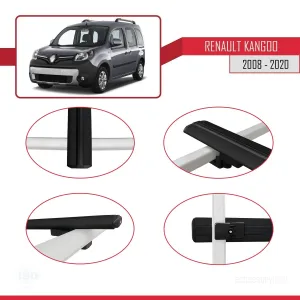 Renault Kangoo 2008-2020 Arası ile uyumlu Basic Model Ara Atkı Tavan Barı SİYAH 3 ADET thumb 4