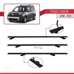 Renault Kangoo 2008-2020 Arası ile uyumlu Basic Model Ara Atkı Tavan Barı SİYAH 3 ADET thumb 5
