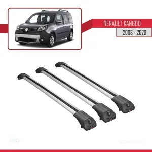 Renault Kangoo 2008-2020 Arası ile uyumlu ACE-1 Ara Atkı Tavan Barı GRİ 3 ADET BAR thumb 3