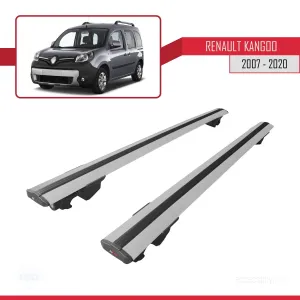 Renault Kangoo 2007-2020 Arası ile uyumlu HOOK Model Anahtar Kilitli Ara Atkı Tavan Barı GRİ thumb 4
