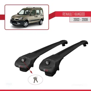 Renault Kangoo 2003-2008 Arası ile uyumlu ACE-1 Ara Atkı Tavan Barı SİYAH thumb 4