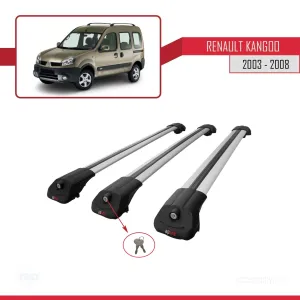 Renault Kangoo 2003-2008 Arası ile uyumlu ACE-1 Ara Atkı Tavan Barı GRİ 3 ADET BAR thumb 4