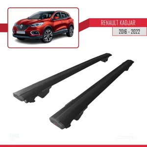 Renault Kadjar 2016-2022 Arası ile uyumlu HOOK Model Anahtar Kilitli Ara Atkı Tavan Barı SİYAH thumb 4