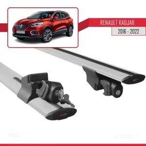 Kadjar 2016-2022 Arası ile uyumlu HOOK Model Anahtar Kilitli Ara Atkı Tavan Barı GRİ thumb 5