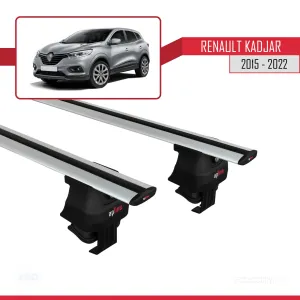 Renault Kadjar 2015-2022 Arası ile uyumlu ACE-4 Ara Atkı Tavan Barı GRİ thumb 2