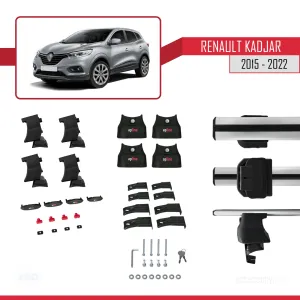 Renault Kadjar 2015-2022 Arası ile uyumlu ACE-4 Ara Atkı Tavan Barı GRİ thumb 4