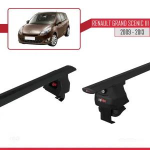 Renault Grand Scenic III  2009-2013 Arası ile uyumlu ACE-4 Ara Atkı Tavan Barı SİYAH thumb 5