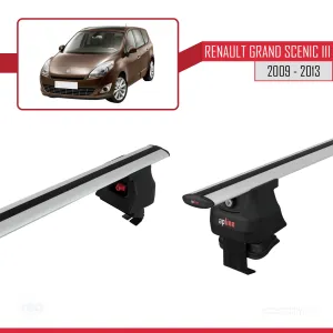Renault Grand Scenic III  2009-2013 Arası ile uyumlu ACE-4 Ara Atkı Tavan Barı GRİ thumb 3