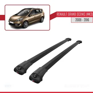 Renault Grand Scenic (Mk3) 2009-2016 Arası ile uyumlu ACE-1 Ara Atkı Tavan Barı SİYAH thumb 3