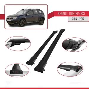 Renault Duster (HS) 2014-2017 Arası ile Uyumlu FLY Model Ara Atkı Tavan Barı SİYAH thumb 5