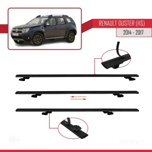 Renault Duster (HS) 2014-2017 Arası ile uyumlu Basic Model Ara Atkı Tavan Barı SİYAH 3 ADET thumb 5