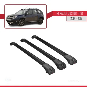 Renault Duster (HS) 2014-2017 Arası ile uyumlu ACE-1 Ara Atkı Tavan Barı SİYAH 3 ADET BAR thumb 3