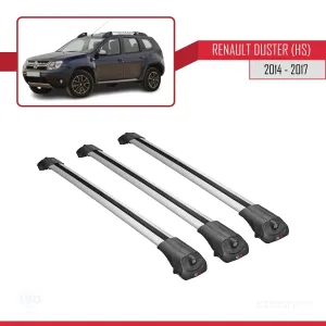 Renault Duster (HS) 2014-2017 Arası ile uyumlu ACE-1 Ara Atkı Tavan Barı GRİ 3 ADET BAR thumb 3