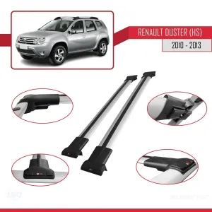 Renault Duster (HS) 2010-2013 Arası ile Uyumlu FLY Model Ara Atkı Tavan Barı GRİ thumb 5
