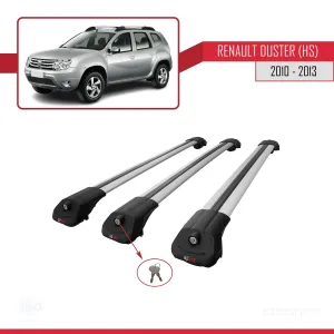 Renault Duster (HS) 2010-2013 Arası ile uyumlu ACE-1 Ara Atkı Tavan Barı GRİ 3 ADET BAR thumb 4
