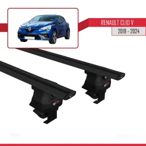 Renault Clio V 2019 ve Sonrası ile uyumlu ACE-4 Ara Atkı Tavan Barı SİYAH thumb 4