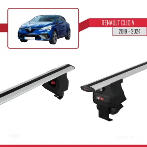 Renault Clio V 2019 ve Sonrası ile uyumlu ACE-4 Ara Atkı Tavan Barı GRİ thumb 5