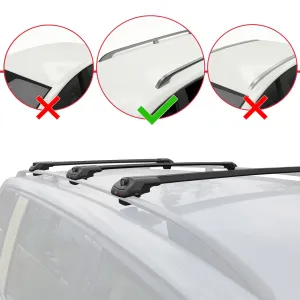 Renault Clio SPORT TOURER 2013-2020 Arası ile uyumlu ACE-1 Ara Atkı Tavan Barı SİYAH 3 ADET BAR thumb 2