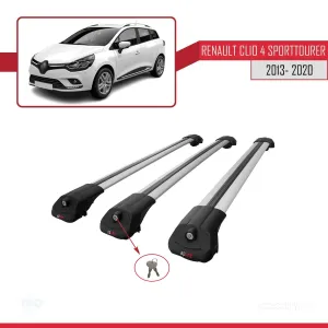 Renault Clio SPORT TOURER 2013-2020 Arası ile uyumlu ACE-1 Ara Atkı Tavan Barı GRİ 3 ADET BAR thumb 4