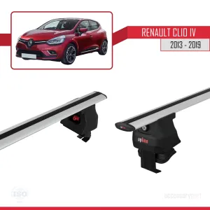 Renault Clio IV 2013-2019 Arası ile uyumlu ACE-4 Ara Atkı Tavan Barı GRİ thumb 3