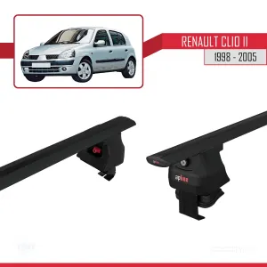 Renault Clio II 1998-2005 Arası ile uyumlu ACE-4 Ara Atkı Tavan Barı SİYAH thumb 5
