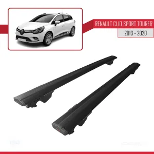 Renault Clio 4 Sport Tourer 2013-2020 Arası ile uyumlu HOOK Model Anahtar Kilitli Ara Atkı Tavan Barı SİYAH thumb 4
